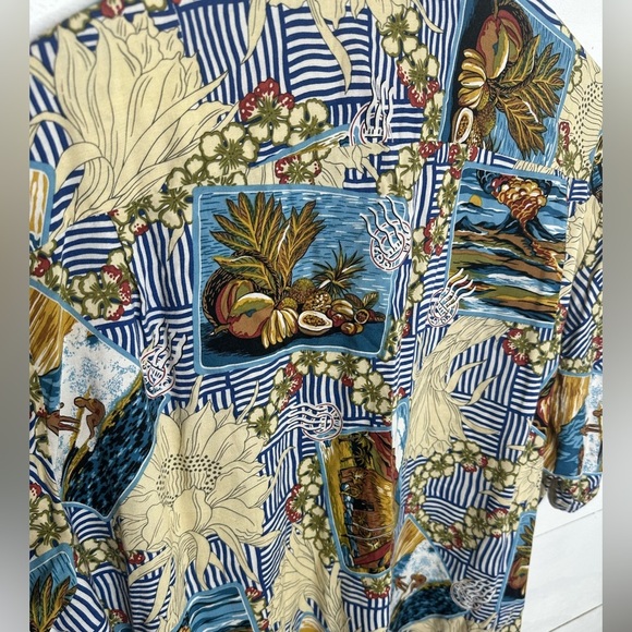 Reyn Spooner Joe Kealoha's Mens Shirt Vintage Reverse Print Rayon Size L - Picture 6 of 7